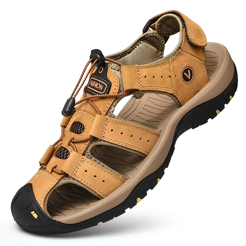 Closed-Toe Summer Non-Slip Sandals No Sweat Roman Contoured Beach Shoes-Keep Melbourne Marvellous Official Store