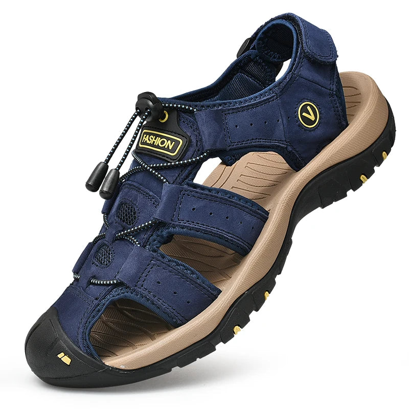 Closed-Toe Summer Non-Slip Sandals No Sweat Roman Contoured Beach Shoes-Keep Melbourne Marvellous Official Store