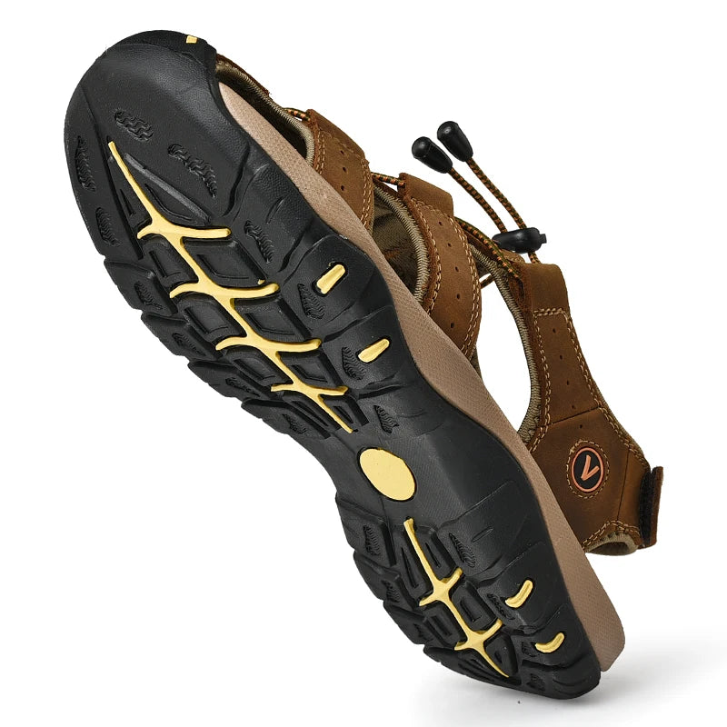 Closed-Toe Summer Non-Slip Sandals No Sweat Roman Contoured Beach Shoes-Keep Melbourne Marvellous Official Store