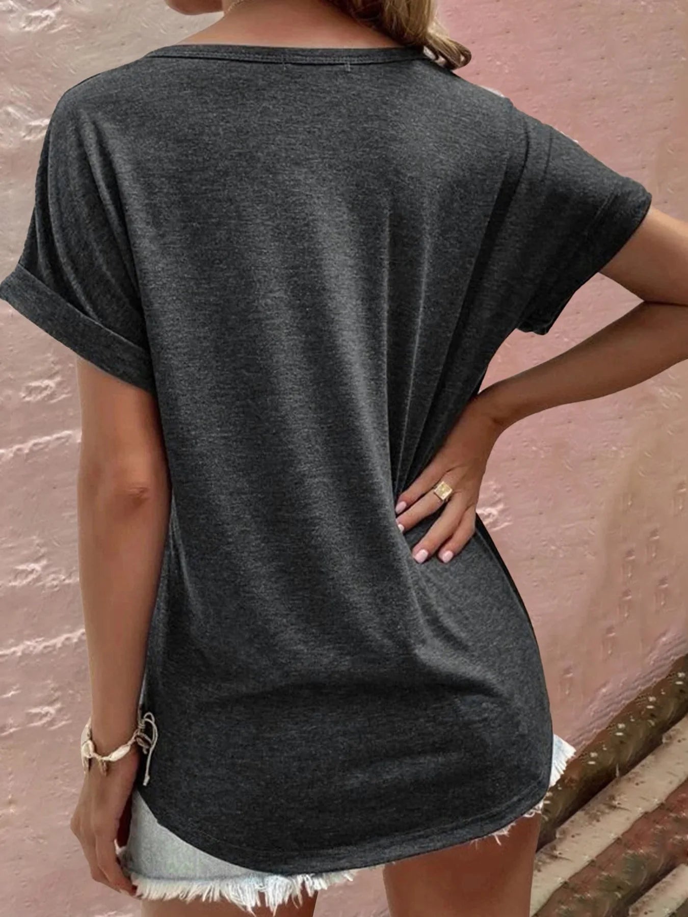 Summer Vibes V-neck T-shirt Positive Motivation Women's Top