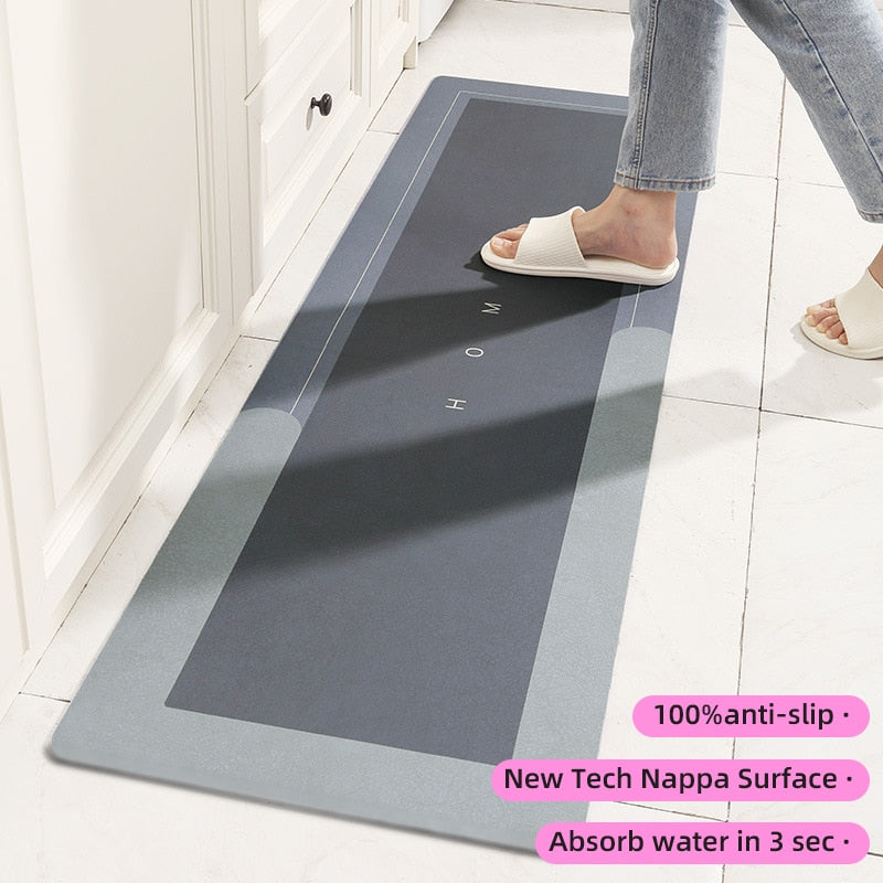 Super Absorbent Non Slip Feet Cushioning Safety Home Floor Runner Kitchen Long Rug