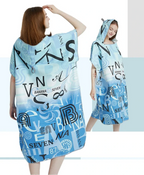 Surf Poncho Quick-Dry Towel Hoodie Microfiber Beach Changing Robe