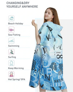Surf Poncho Quick-Dry Towel Hoodie Microfiber Beach Changing Robe