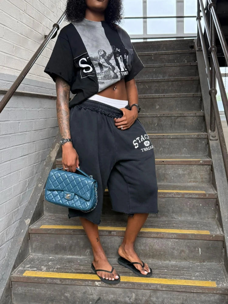 Sweatshorts 3/4 Long Baggy Shorts