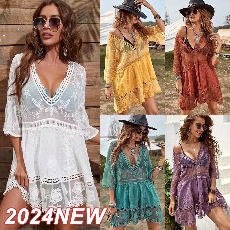 Beach Tunic Swimsuit Cover Up Bikini Resort Wear Sarong Swimwear Wrap