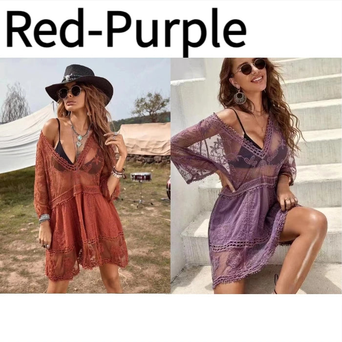 Swimwear Cover Up Bikini Resort Dress Summer Beach Tunic Sundress