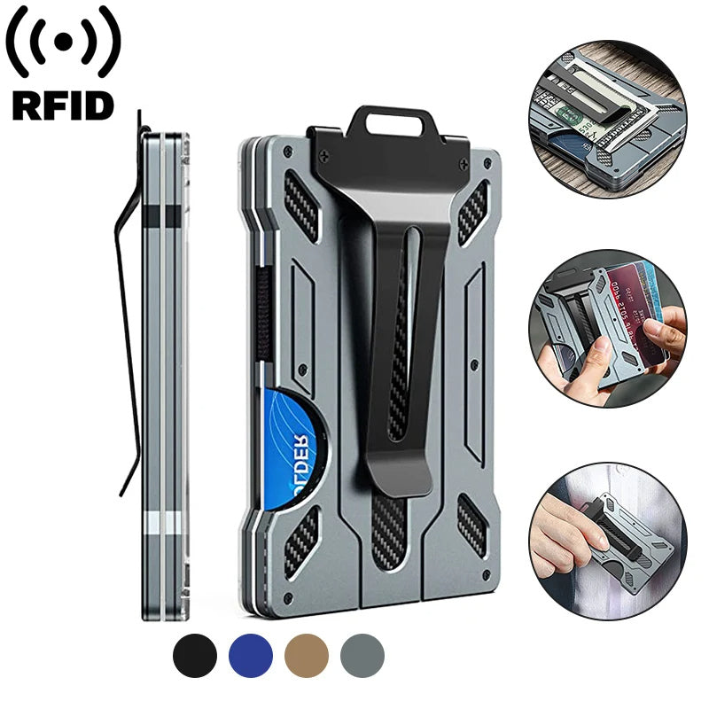 Safe Card Swipe Badge Holder Security Pass Swipe ID Card RFID Blocking Office Credit C ...