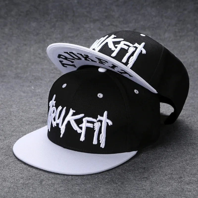 Hip Hop Embroidered Flat Brim Cap