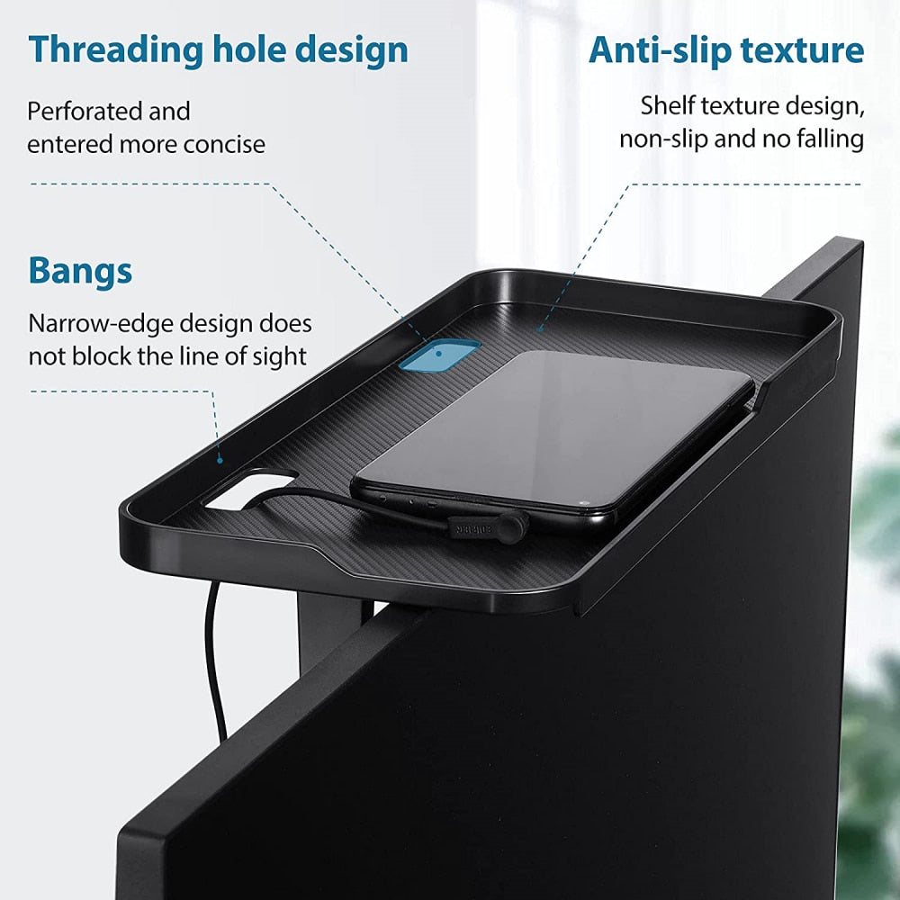 TV & Monitor Shelf Stand Organiser Desk Home Storage