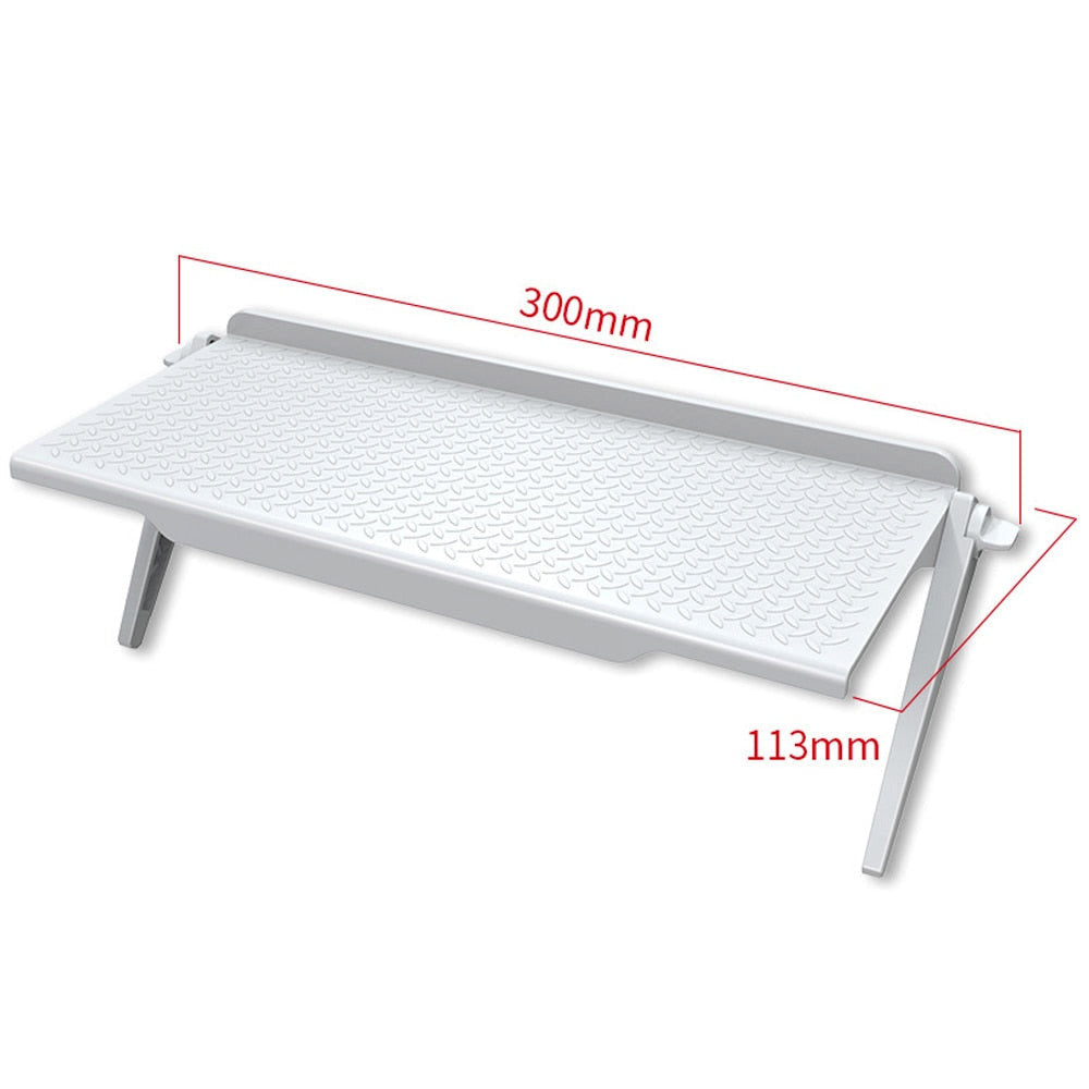 TV & Monitor Shelf Stand Organiser Desk Home Storage