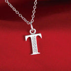 Letters Sterling Silver Necklace Pendant Name Initial