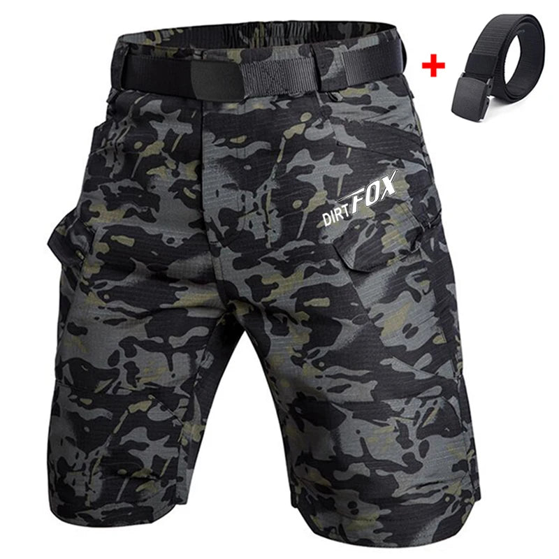 Cargo Shorts Camo Urban Tactical With FREE Belt