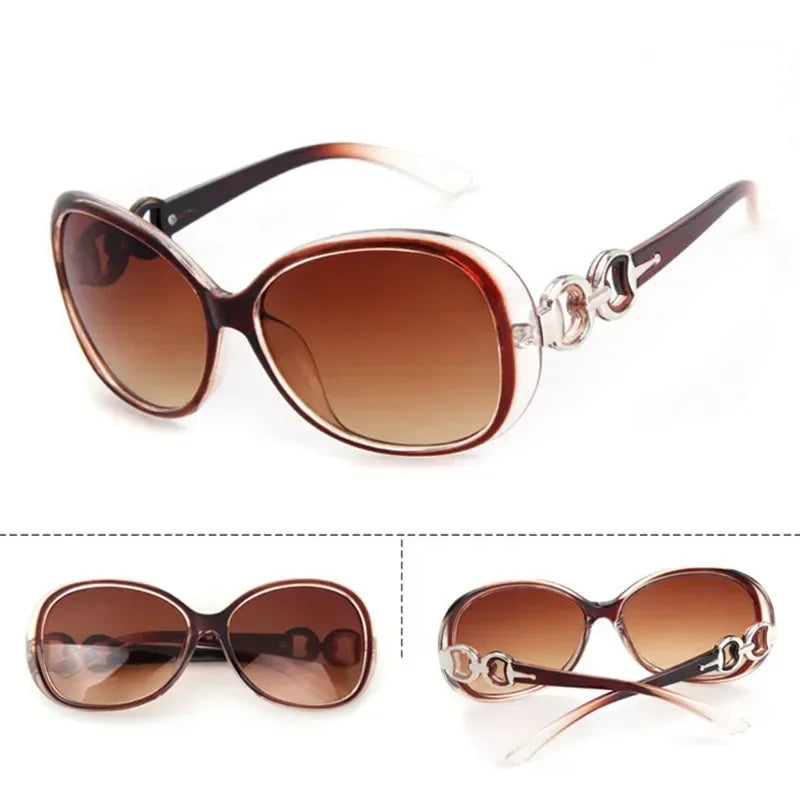 Oversized Women's Oval Round Sunglasses