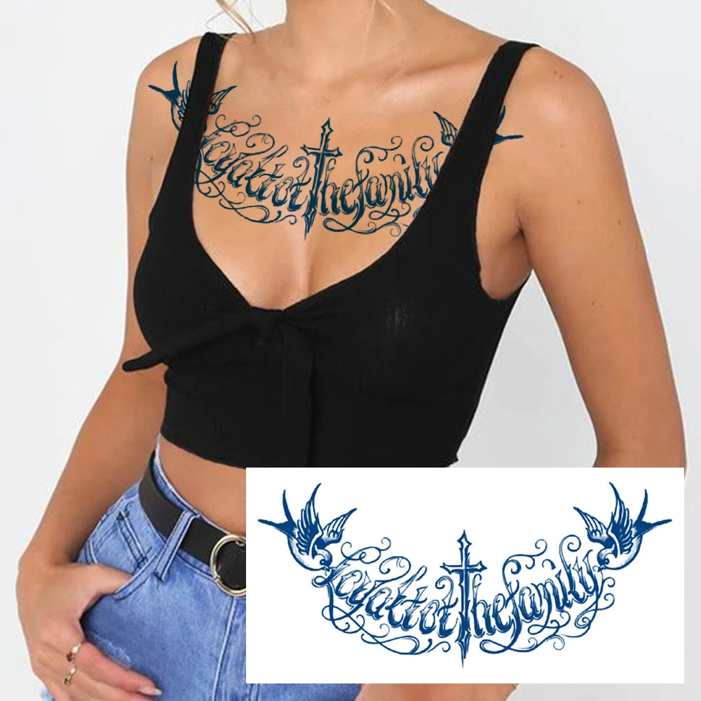 Temporary Body Tattoo Semi Permanent Fake Tatt Body Art