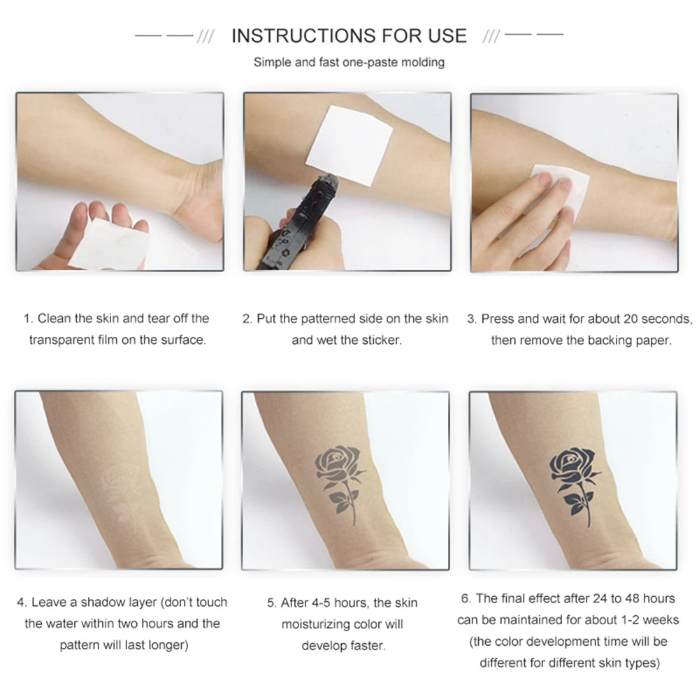 Temporary Body Tattoo Semi Permanent Fake Tatt Body Art