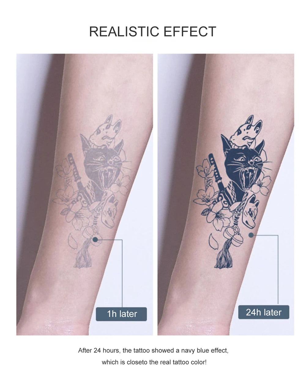 Temporary Body Tattoo Semi Permanent Fake Tatt Body Art