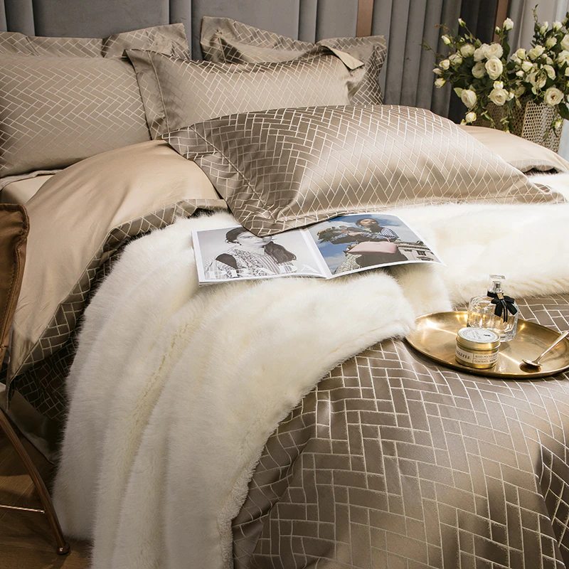 Hotel Quality "The Penthouse" Bedding Sheets Set 1000TC Cotton-Satin Doona Quilt Cover King Queen