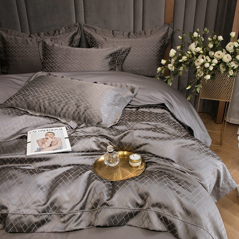 Hotel Quality "The Penthouse" Bedding Sheets Set 1000TC Cotton-Satin Doona Quilt Cover King Queen