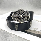 The Dagger Cross | Vintage Gothic Chrome Buckle Belt