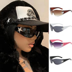 Wrap Hollywood Star Sunglasses Punk Rebel Rocker Y2K