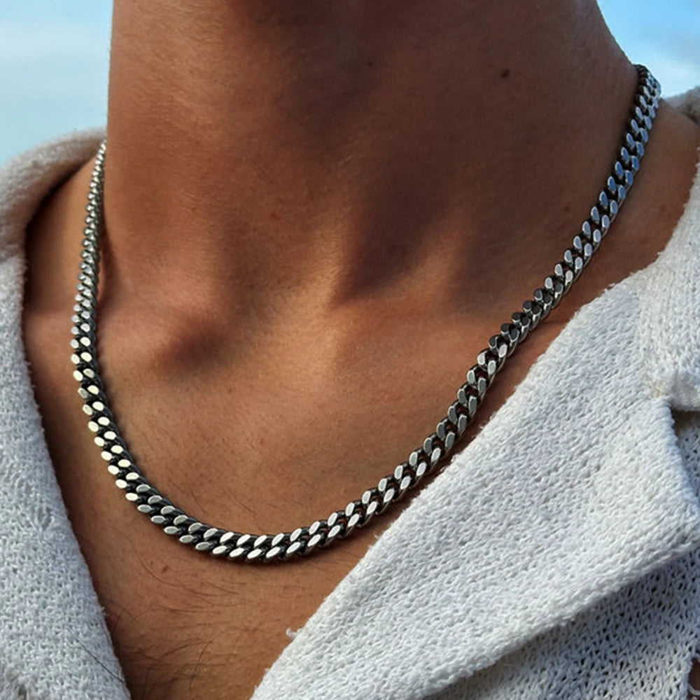 Thick Chunky Cuban Chain Necklace