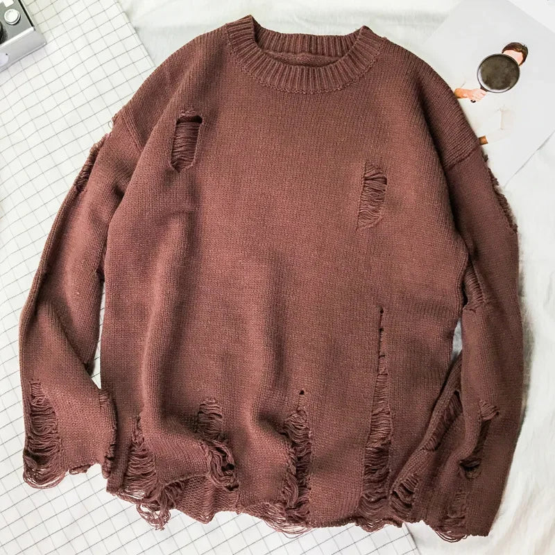 Thrashed Sweater Vintage Emo Pullover