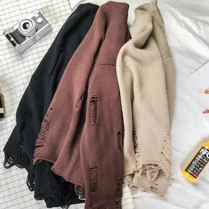 Thrashed Sweater Vintage Emo Pullover