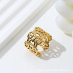 Three Chain Ring Open Adjustable Chrome Titanium Steel