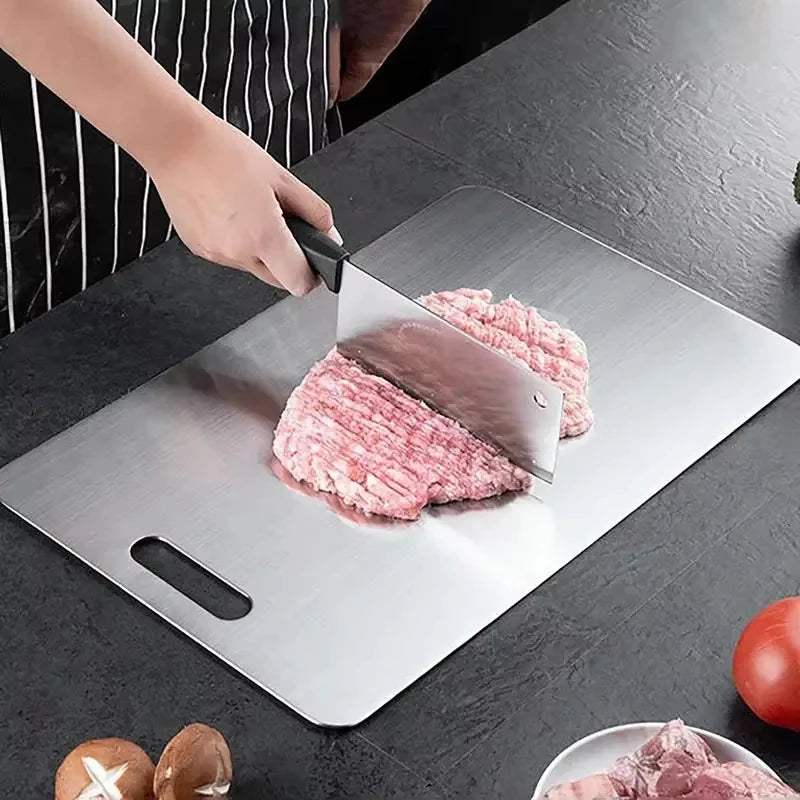 Titanium Cutting Board Food-Safe Antibacterial Odourless Knife-Safe