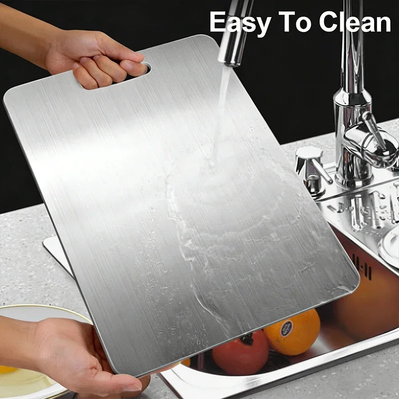Titanium Cutting Board Food-Safe Antibacterial Odourless Knife-Safe