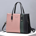 Tote Work Office Handbag Patchwork Design With Shoulder Strap