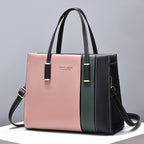 Tote Work Office Handbag Patchwork Design With Shoulder Strap