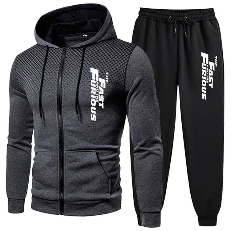 Gym Tracksuit 2pcs Set Fast Furious Hoodie Sweats Workout Outfit-Keep Melbourne Marvellous Official Store