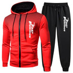 Gym Tracksuit 2pcs Set Fast Furious Hoodie Sweats Workout Outfit