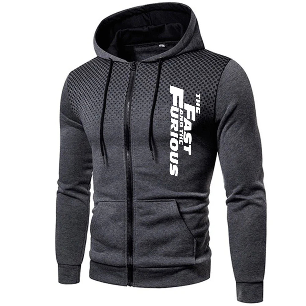 Gym Tracksuit 2pcs Set Fast Furious Hoodie Sweats Workout Outfit