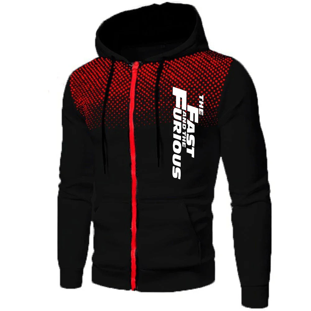 Gym Tracksuit 2pcs Set Fast Furious Hoodie Sweats Workout Outfit