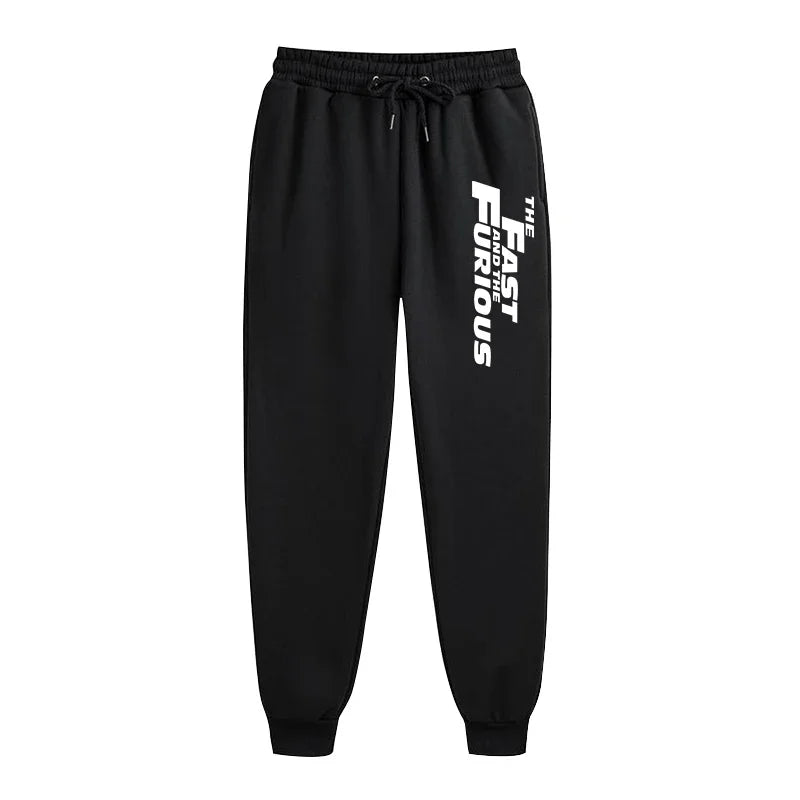 Gym Tracksuit 2pcs Set Fast Furious Hoodie Sweats Workout Outfit