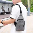 Shoulder Sling Bag Fanny Pack with Security Headphone Slot