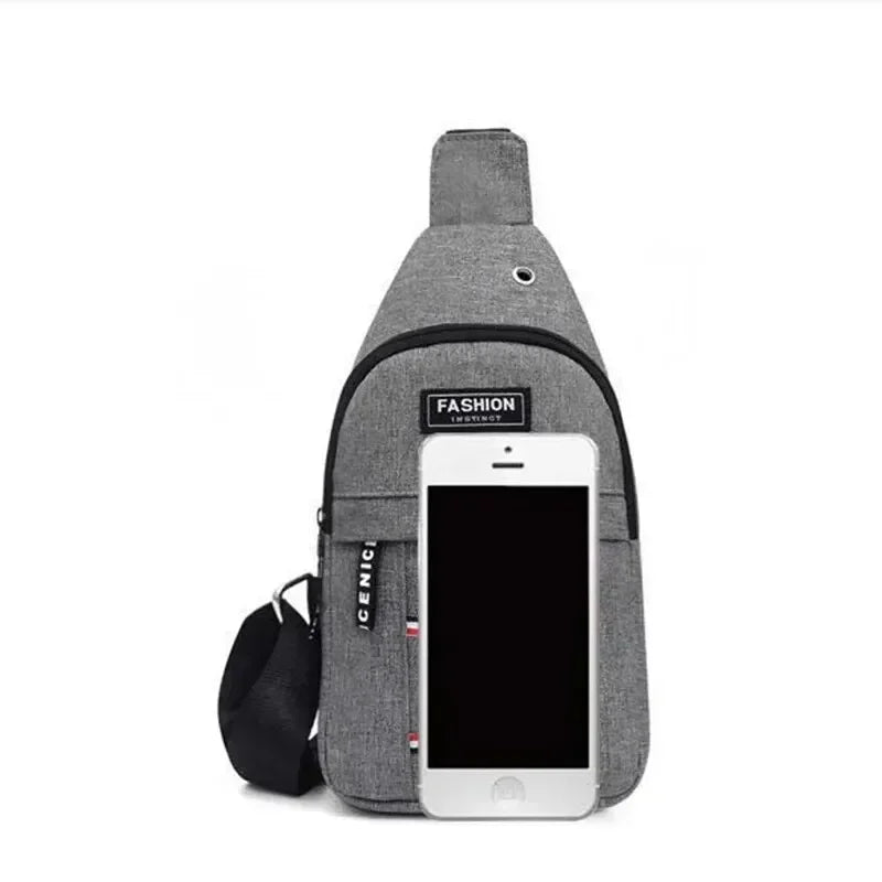 Shoulder Sling Bag Fanny Pack with Security Headphone Slot