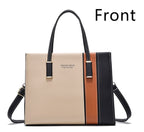Tote Work Office Handbag Patchwork Design With Shoulder Strap