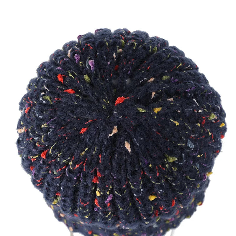 Trendy Mixed Color Knit Beanie