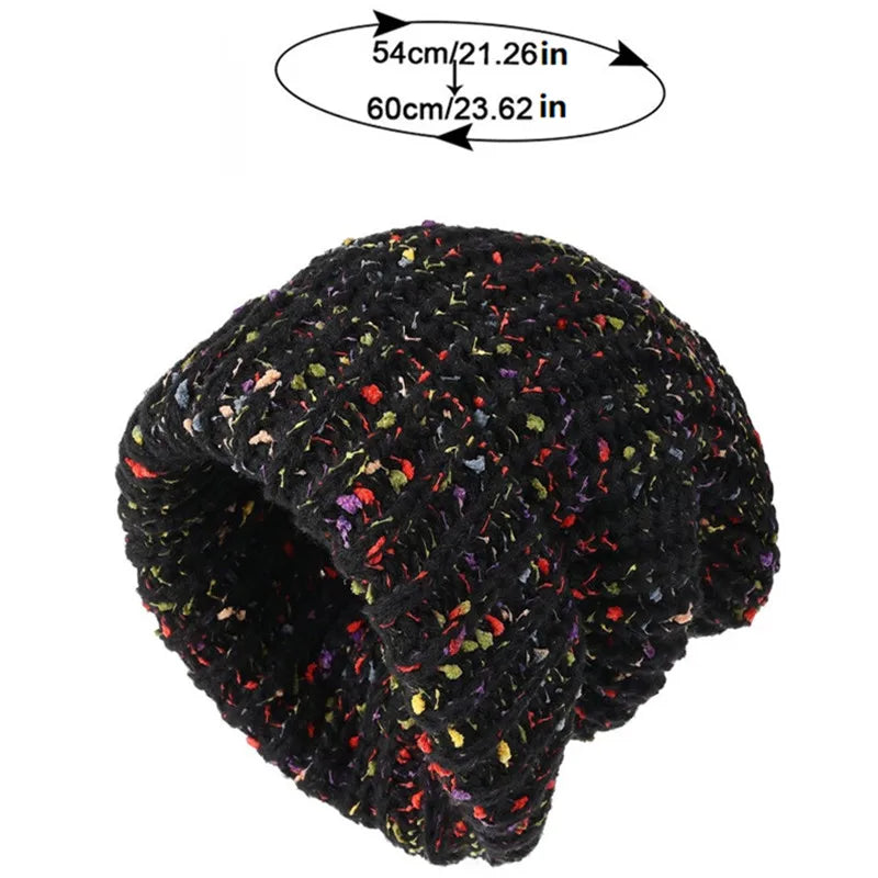 Trendy Mixed Color Knit Beanie