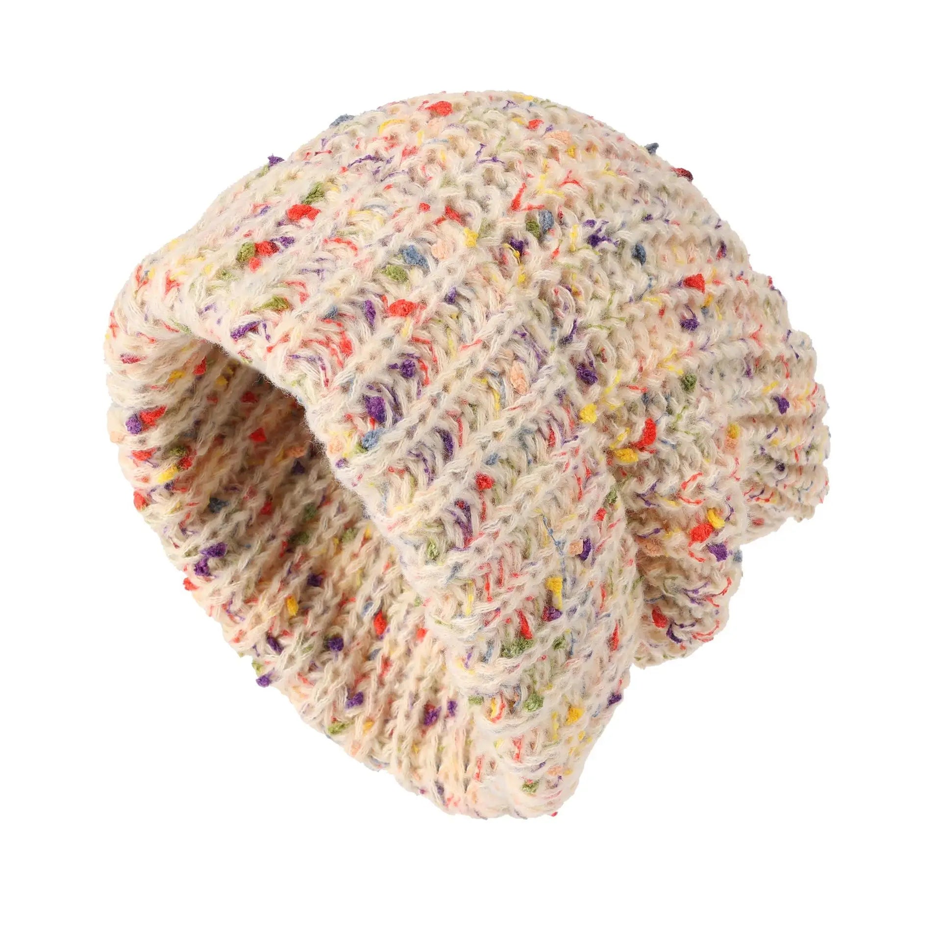 Trendy Mixed Color Knit Beanie