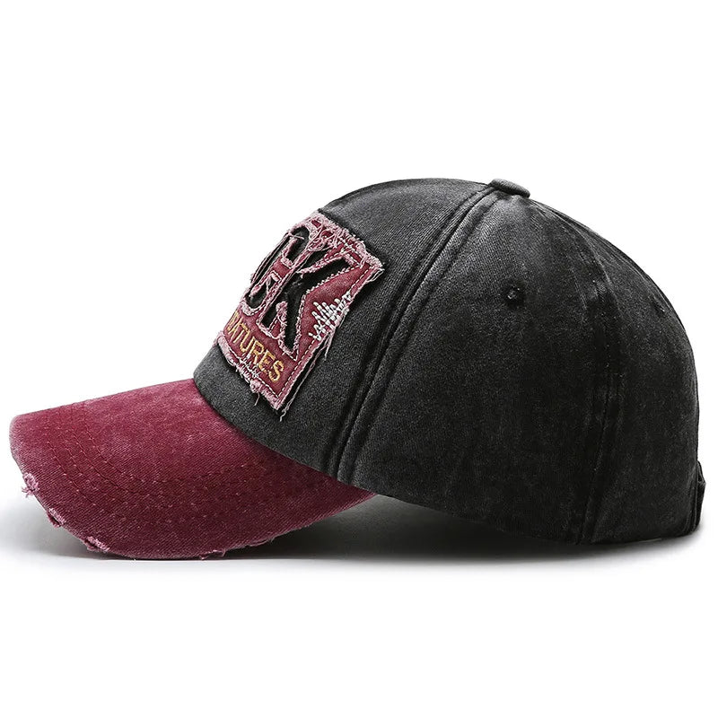 ROCK Washed Baseball Cap Shabby Denim Hat