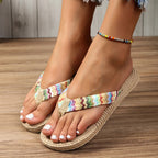 Flip Flops Resort Wear Tropical Beach Thongs Flats Women's