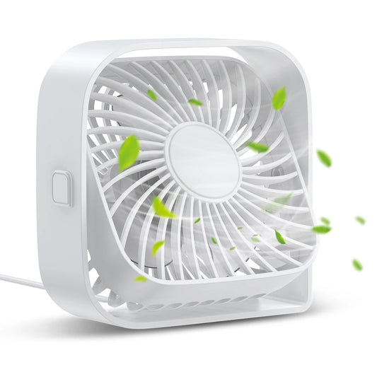 Desk Mini Cooling Fan Quiet USB Three-Speed 360° Adjustable Wind Flow