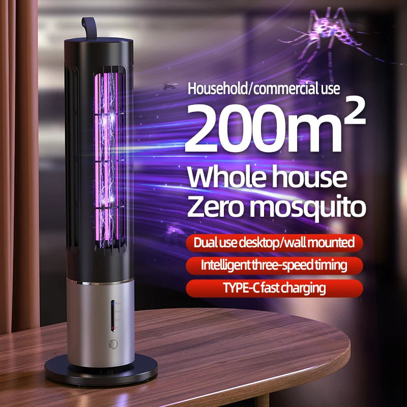 USB Rechargeable Mosquito Killer Lamp Bug Zapper Portable Waterproof