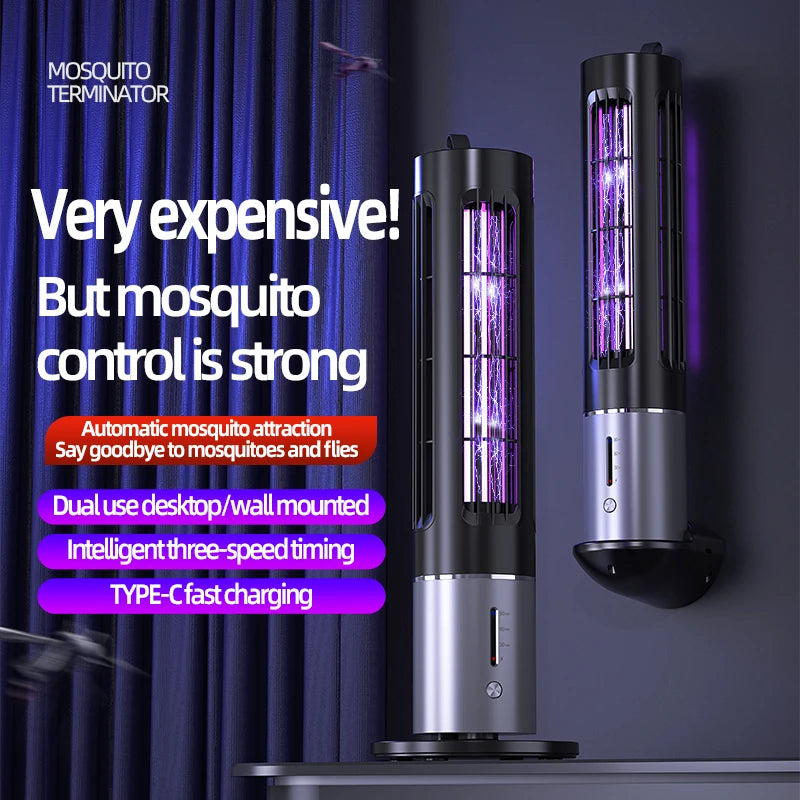 USB Rechargeable Mosquito Killer Lamp Bug Zapper Portable Waterproof