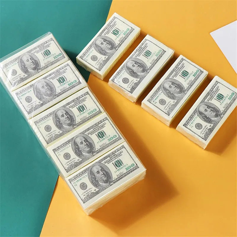 US $100 Dollar Bills Paper Napkins Fake Prop Money United States Greenbacks