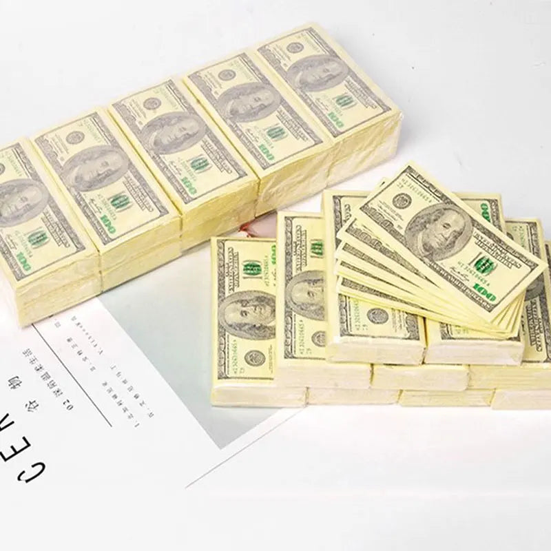 US $100 Dollar Bills Paper Napkins Fake Prop Money United States Greenbacks